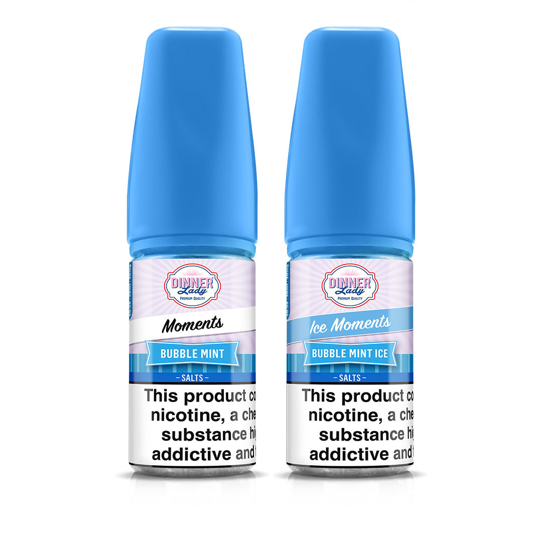 Dinner Lady Moments Bubble Mint 30ml Salts Original and Ice