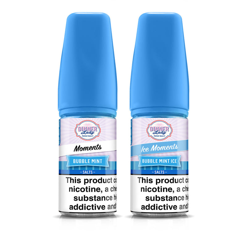 Dinner Lady Moments Bubble Mint 30ml Salts Original and Ice