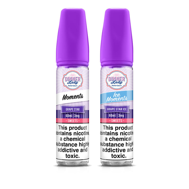 Dinner Lady Moments Grape Star 30:70 60ml Original and Ice