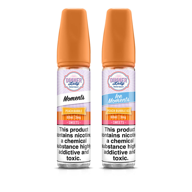 Dinner Lady Moments Peach Bubble 30:70 60ml Original and Ice