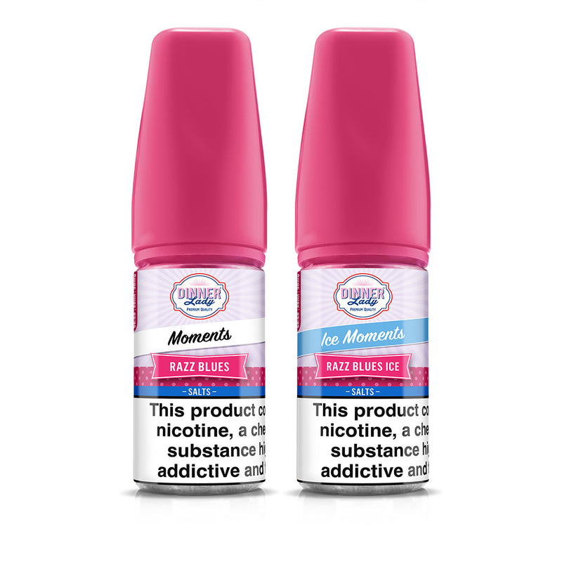 Dinner Lady Moments Razz Blues 30ml Salts Original and Ice