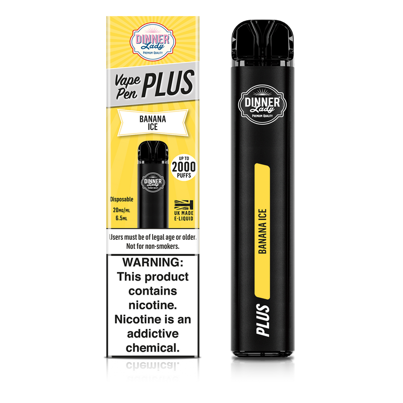 Dinner Lady Disposable Vape Banana Ice Pen Plus