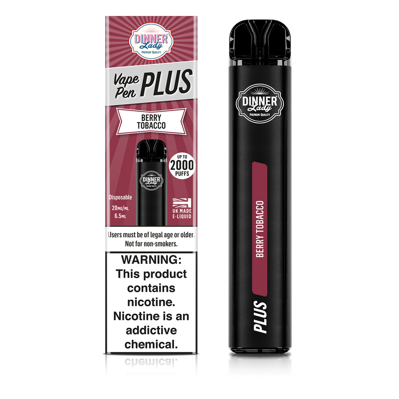 Dinner Lady Disposable Vape Pen Plus Berry Tobacco
