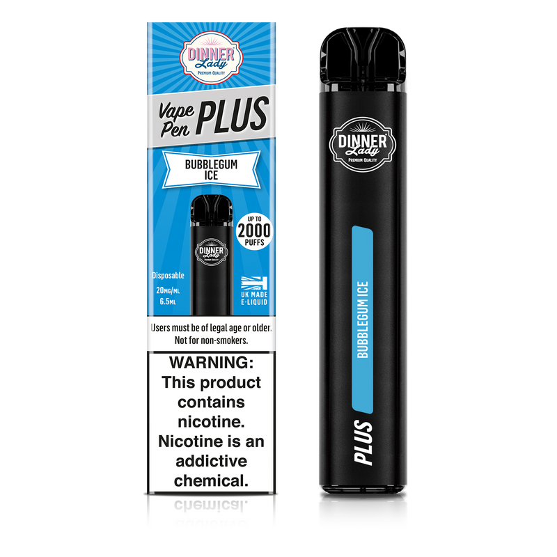 Dinner Lady Disposable Vape Pen Plus Bubblegum Ice