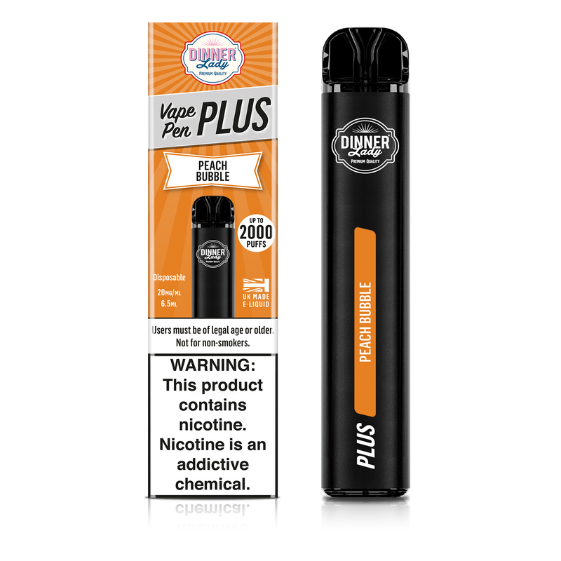 Dinner Lady Disposable Vape Pen Plus Peach Bubble