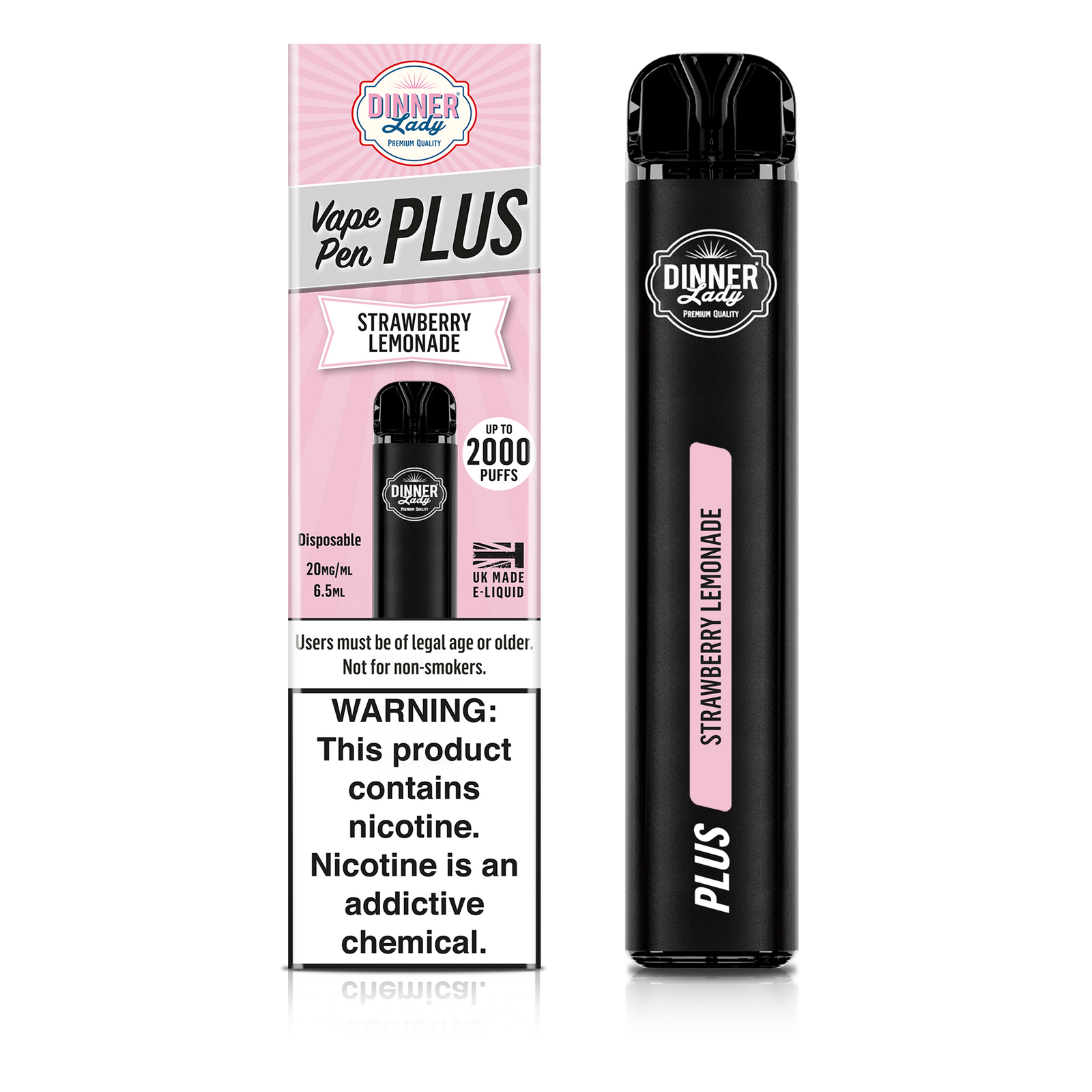 Dinner Lady Disposable Vape Pen Plus Strawberry Lemonade