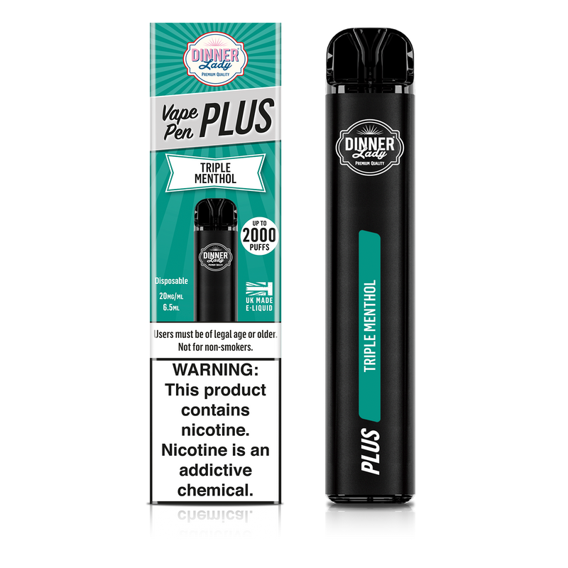 Dinner Lady Disposable Vape Pen Plus Triple Menthol
