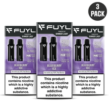 Load image into Gallery viewer, Three Pack- Blueberry Ice FUYL Replacement Vape Pods
