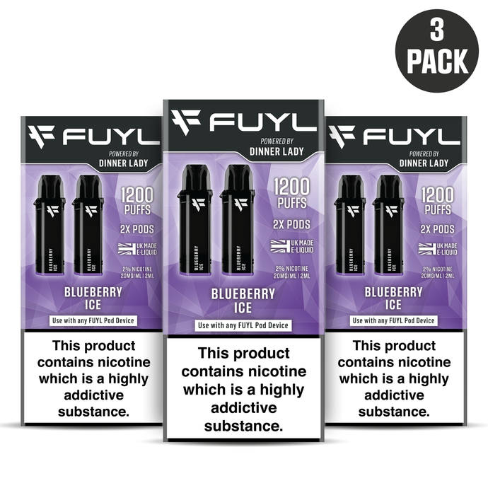 Three Pack- Blueberry Ice FUYL Replacement Vape Pods