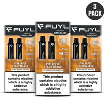 Load image into Gallery viewer, Three Pack -  Pineapple Peach Mango FUYL Replacement Vape Pods
