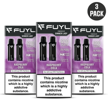 Load image into Gallery viewer, Three Pack - Raspberry Cola FUYL Replacement Vape Pods
