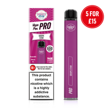 Load image into Gallery viewer, Five Pack - Dinner Lady Grape Star Disposable Vape Pen Pro
