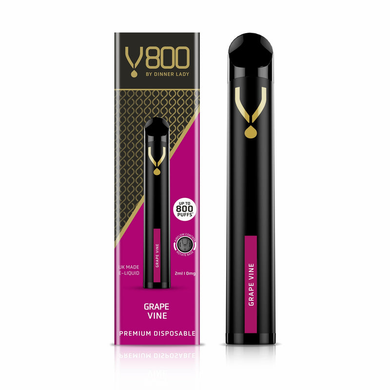 Dinner Lady Grape Vine Disposable V800 0mg