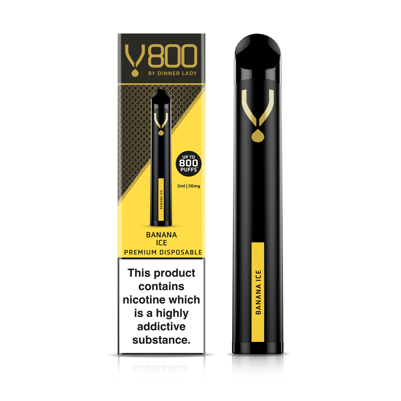 Dinner Lady Banana Ice Disposable V800
