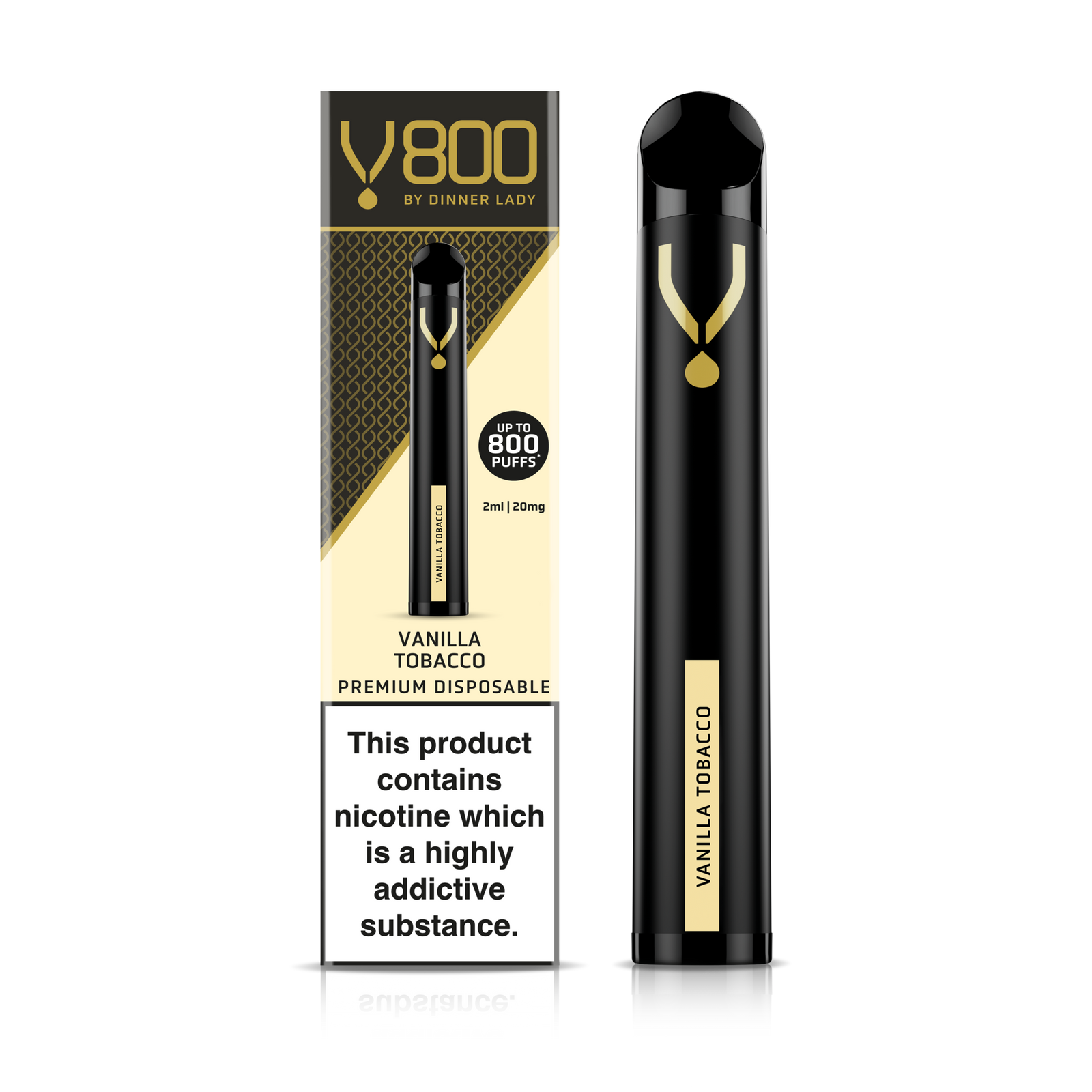 Dinner Lady Vanilla Tobacco Disposable V800