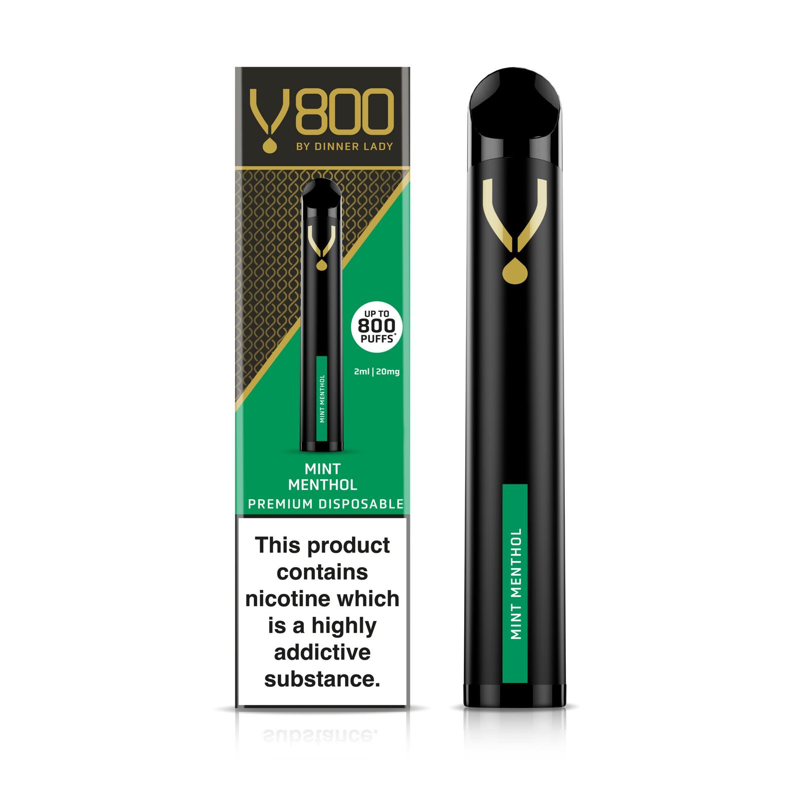Dinner Lady Mint Menthol Disposable V800