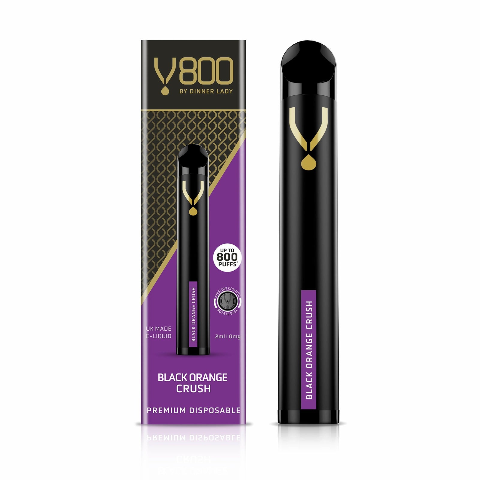 Dinner Lady Black Orange Crush Disposable V800 0mg