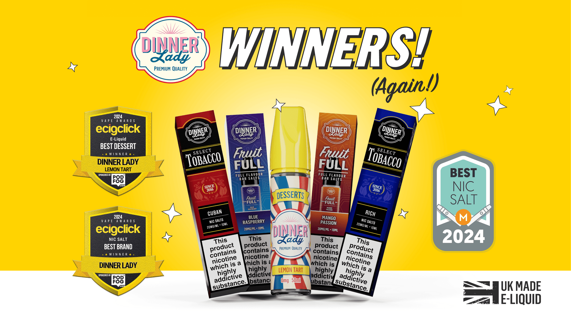 Vape Dinner Lady's Award-Winning Flavours In 2025 - Ecigclick Awards Vape Dinner Lady's Award-Winning Flavours In 2025 - Ecigclick Awards