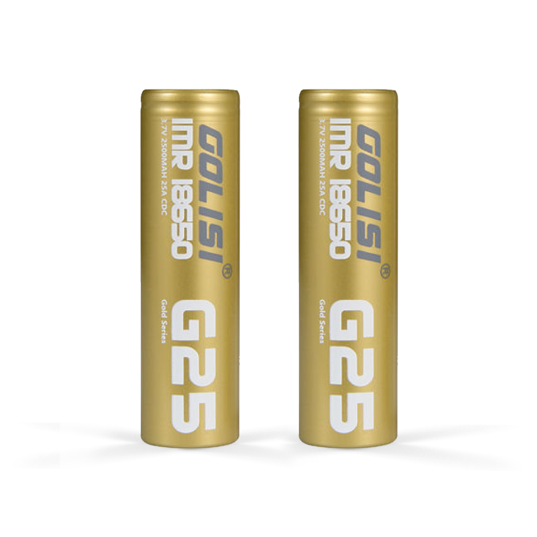 2 Pack Golsi G25 2500mAh battery