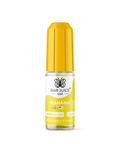 Yellow e-liquid bottle labeled 'Banana Ice - 20mg' by Bar Juice 5000 on a white background.