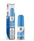 Blue e-liquid bottle and carton labeled 'Blueberry Cherry Cranberry - 10mg' by Bar Juice 5000 on a white background.