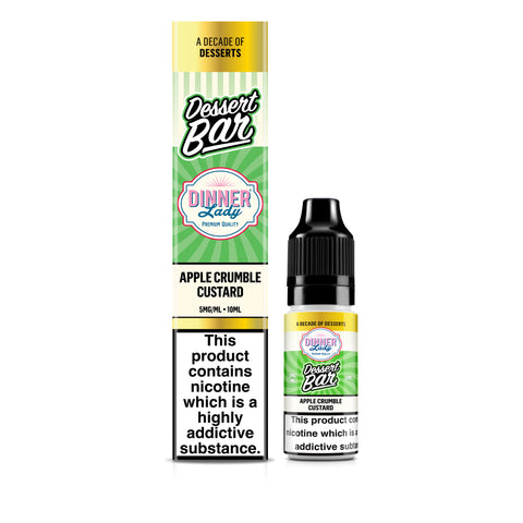 Apple crumble Custard 5mg Bottle and carton