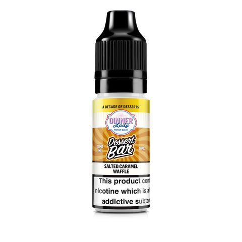 Salted Caramel Waffle Bar Salts 50:50 10ml E-liquid Dinner Lady Salted Caramel Waffle Bar Salts 50:50 10ml E-liquid Dinner Lady
