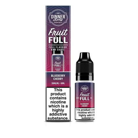 Blueberry cherry bar salt bottle and carton 20mg