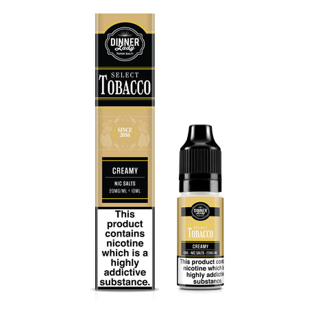 Creamy Tobacco Bar Salts 50:50 10ml E-liquid Dinner Lady Creamy Tobacco Bar Salts 50:50 10ml E-liquid Dinner Lady