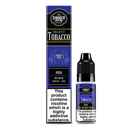 dinner lady straight tobacco 5050 10ml Rich Tobacco Bar Salts 50:50