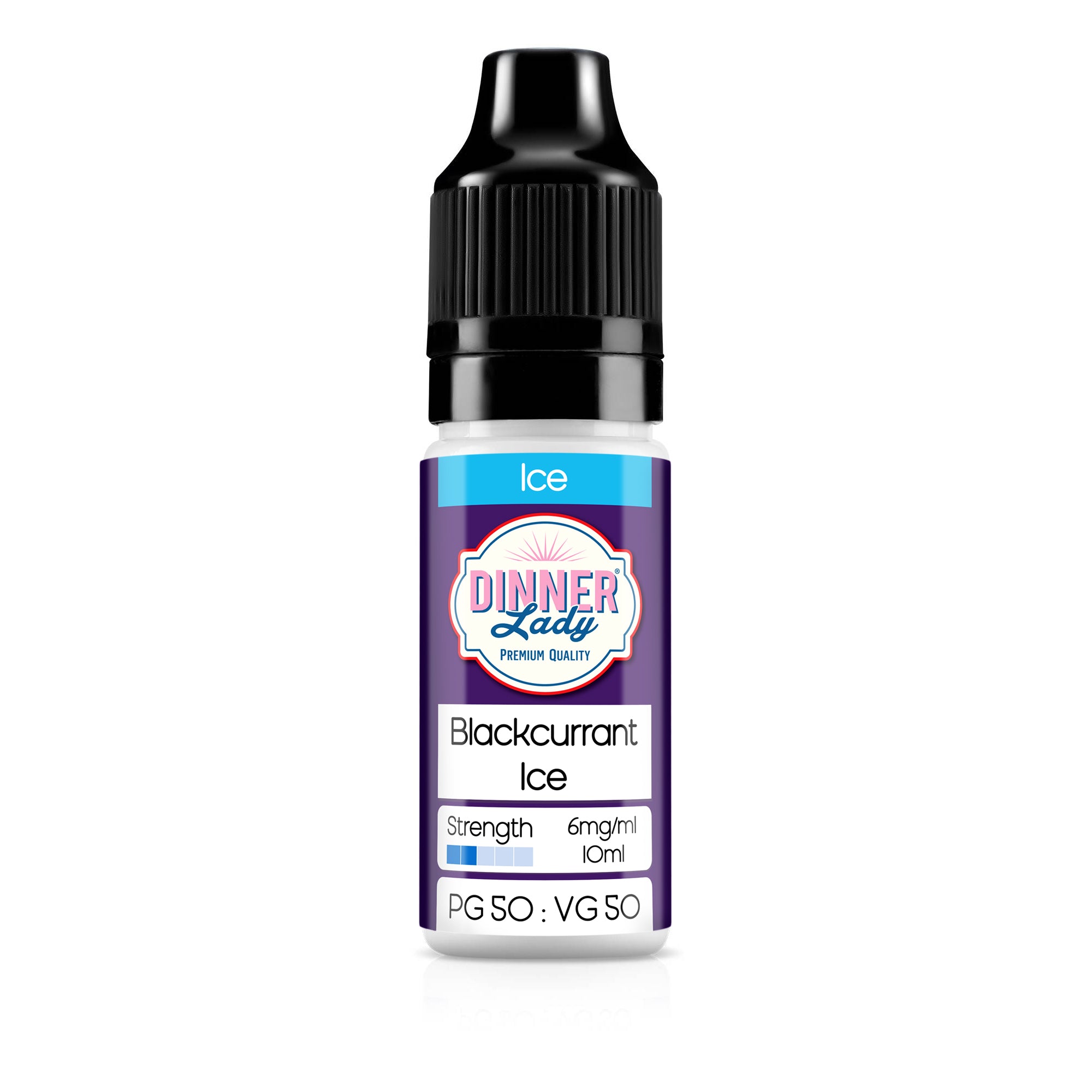 Blackcurrant Ice 50:50 10ml E-Liquid | 4 for 10 Dinner Lady Blackcurrant Ice 50:50 10ml E-Liquid | 4 for 10 Dinner Lady
