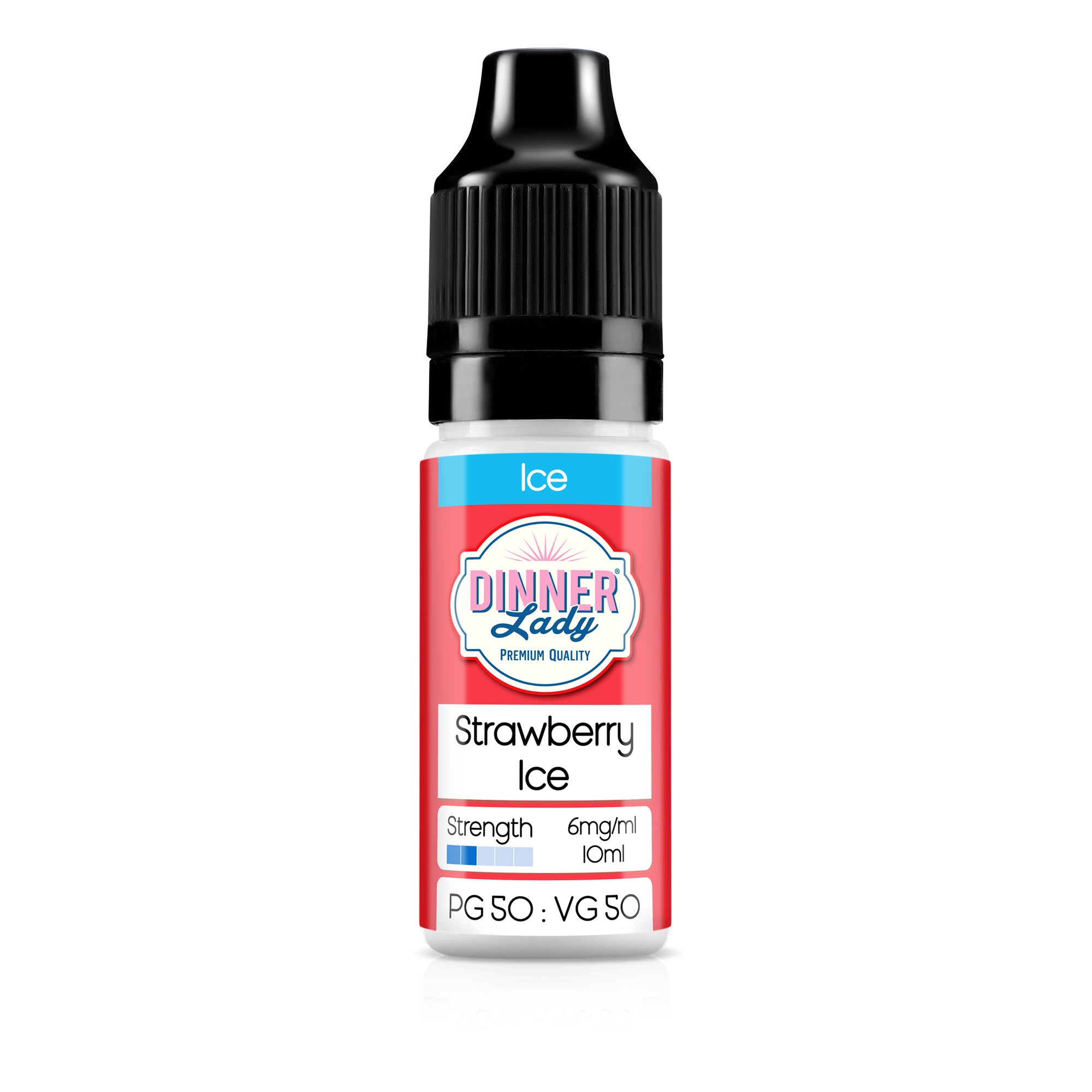 Strawberry Ice 50:50 10ml E-Liquid | 4 for 10 Dinner Lady Strawberry Ice 50:50 10ml E-Liquid | 4 for 10 Dinner Lady
