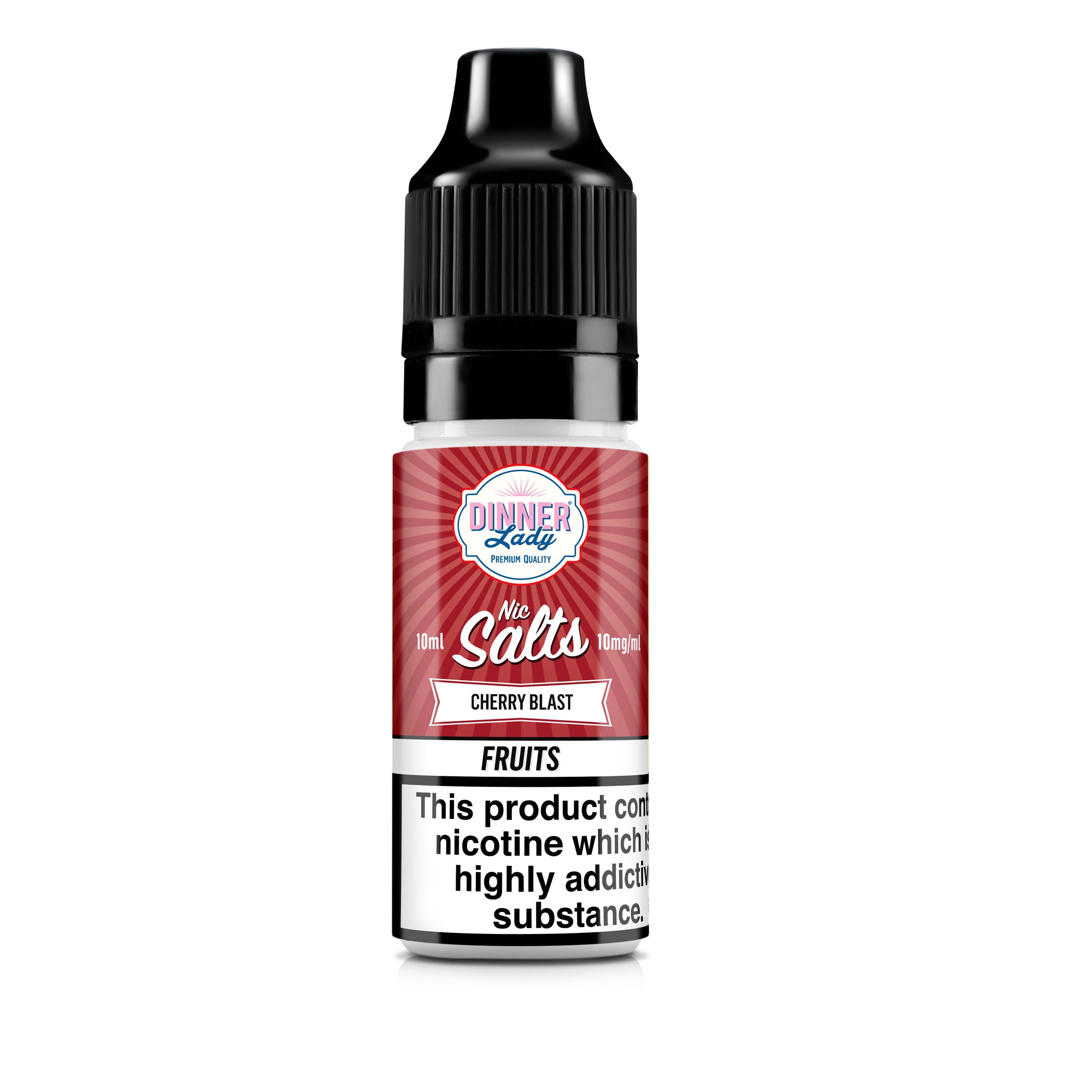 Cherry Blast Nic Salts 50:50 10ml E-Liquid Dinner Lady Cherry Blast Nic Salts 50:50 10ml E-Liquid Dinner Lady