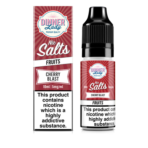 Cherry Blast Nic Salts 50:50 10ml E-Liquid Dinner Lady Cherry Blast Nic Salts 50:50 10ml E-Liquid Dinner Lady
