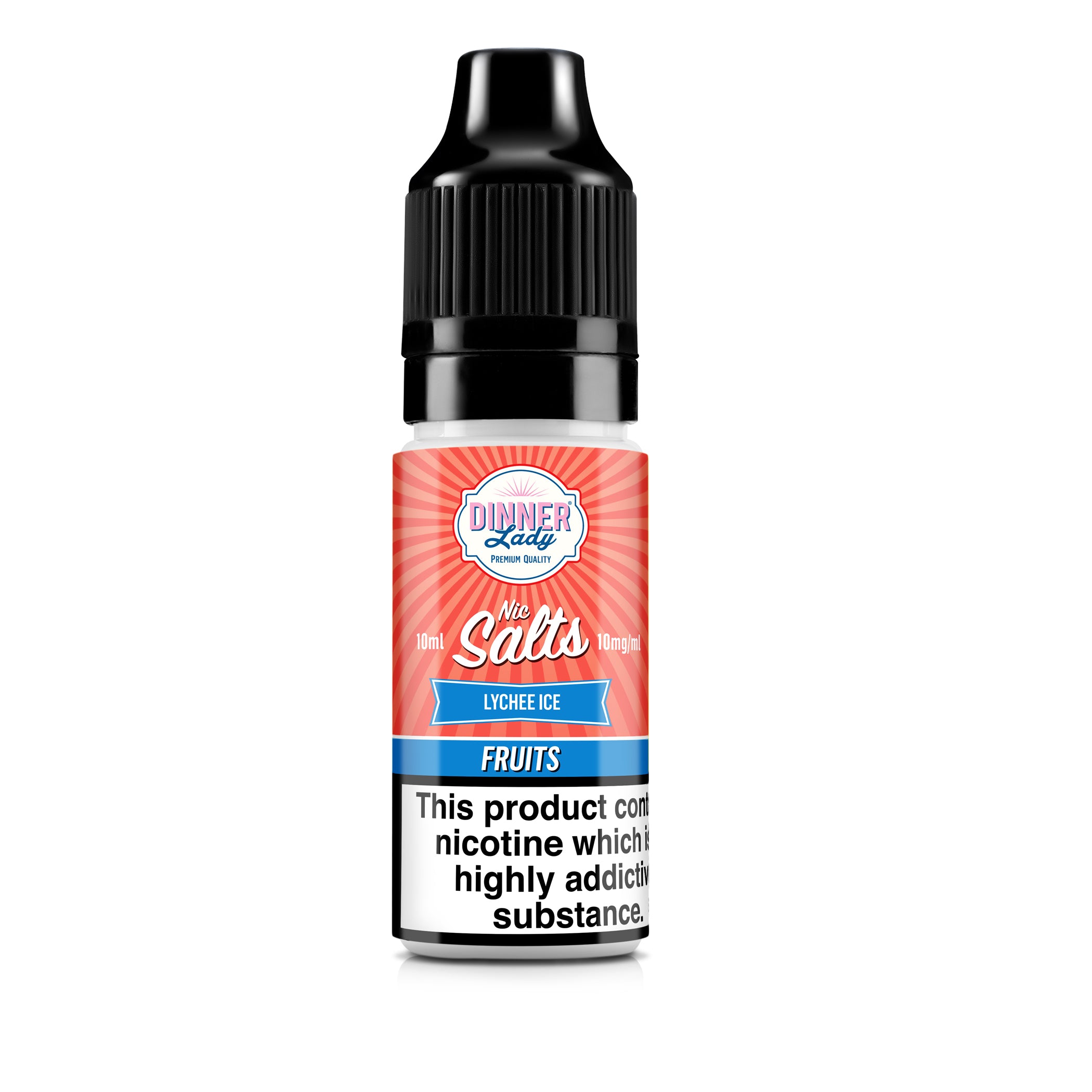 elfbar nachfüll pod läuft aus Lychee Ice Nic Salts 50:50 10ml E-Liquid – Dinner Lady