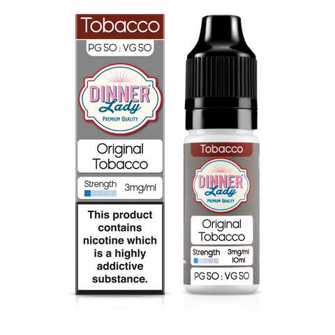 Dinner Lady Original Tobacco vape juice packaging on a white background