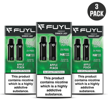 Load image into Gallery viewer, Three Pack -  Apple Peach FUYL Replacement Vape Pods
