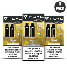 Load image into Gallery viewer, Three Pack -  Banana Ice FUYL Replacement Vape Pods
