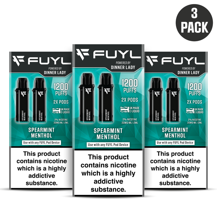 Three Pack- Spearmint Menthol FUYL Replacement Vape Pods