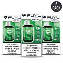 Load image into Gallery viewer, Three Pack - Fuyl Apple Peach Disposable Vape
