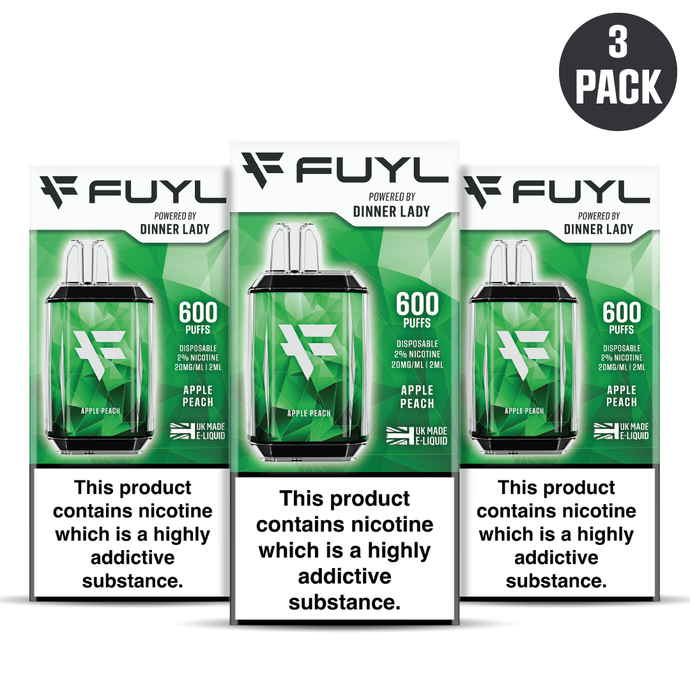 Three Pack - Fuyl Apple Peach Disposable Vape