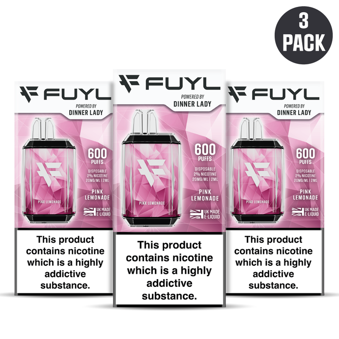 Three Pack - Fuyl Pink Lemonade Disposable Vape