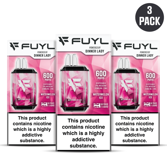 Three Pack - Fuyl  Watermelon Ice Disposable Vape