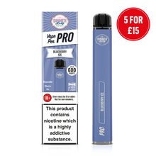 Load image into Gallery viewer, Five Pack - Dinner Lady Blueberry Ice Disposable Vape Pen Pro

