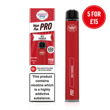 Load image into Gallery viewer, Five Pack - Dinner Lady Red Thunder Disposable Vape Pen Pro
