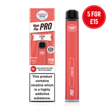Load image into Gallery viewer, Five Pack - Dinner Lady Lychee Ice Disposable Vape Pen Pro
