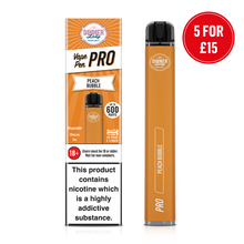 Load image into Gallery viewer, Five Pack - Dinner Lady Peach Bubble Disposable Vape Pen Pro
