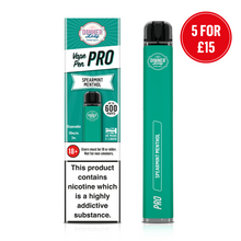 Load image into Gallery viewer, Five Pack - Dinner Lady Spearmint Menthol Disposable Vape Pen Pro
