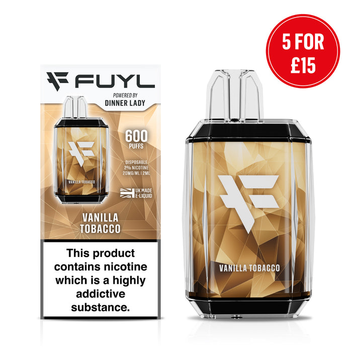Five Pack - Fuyl  Vanilla Tobacco Disposable Vape