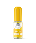 Yellow e-liquid bottle labeled 'NRG - 10mg' by Bar Juice 5000 on a white background.